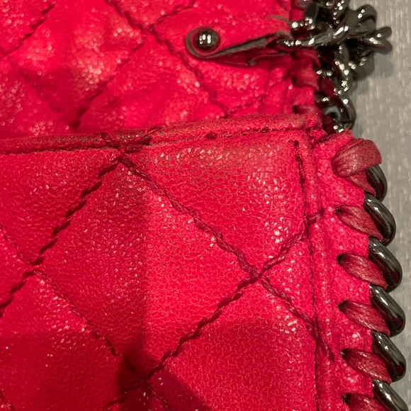 STELLA MCCARTNEY
Red Shaggy Deer Faux Leather Falabella Flap Shoulder Bag - Picture 7 of 12
